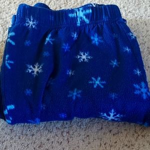 Blue snowflake xmas pj pants women xl
